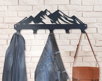 Mountain coat rack, Metal mountain, Entryway wall mounted coat rack, Metal coat hook rack, Coaster Coat Racks, Wall coat rack