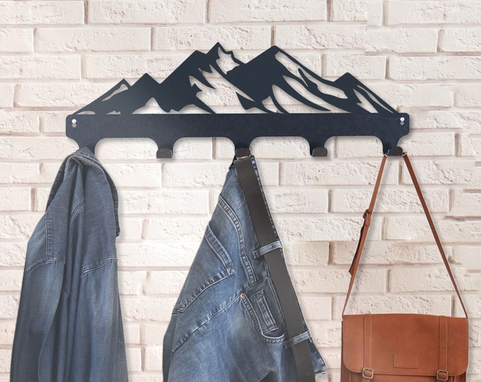 Mountain coat rack, Metal mountain, Entryway wall mounted coat rack, Metal coat hook rack, Coaster Coat Racks, Wall coat rack