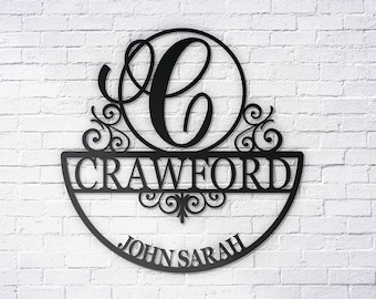 Wedding decor signs,Metal monogram sign,Family name signs,Wedding welcome sign,Last name wedding sign,Wedding party sign,Metal wall decor