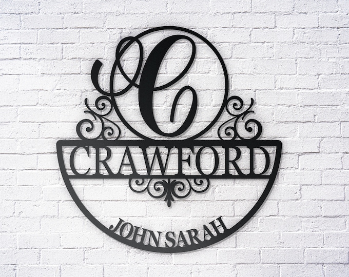 Wedding decor signs,Metal monogram sign,Family name signs,Wedding welcome sign,Last name wedding sign,Wedding party sign,Metal wall decor