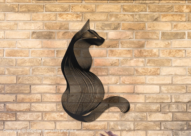 Cat Metal Decor for Home Cat Wall Art Cat Wall Decor Cat Etsy