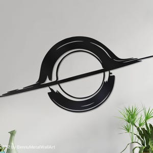 Modern Black Hole Metal Wall Art – Cosmic Space Decor for Home & Office