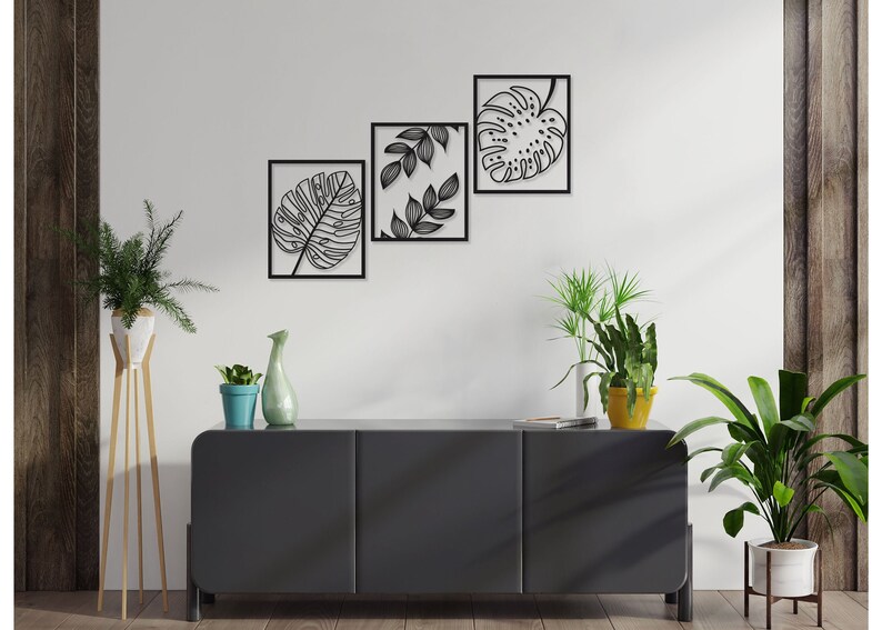 Metal Flower Wall Art Flower Petals Metal Wall Decor Leaf 3 Etsy