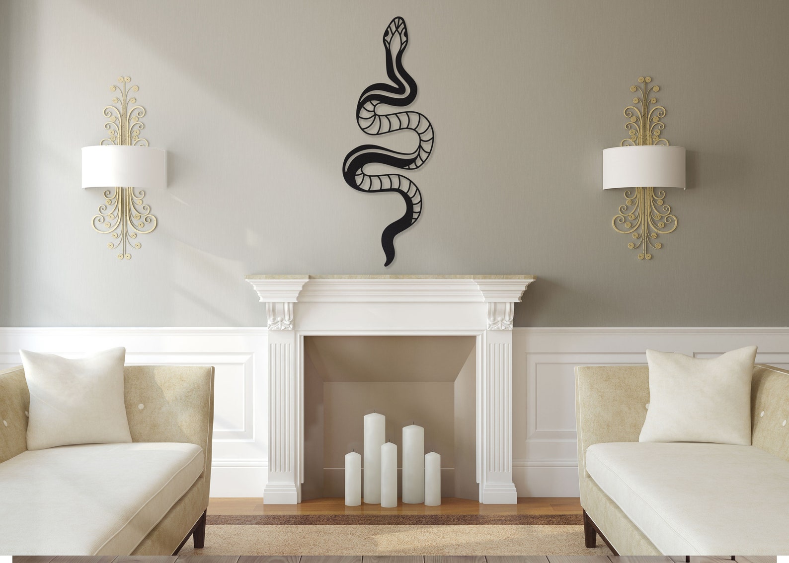 Snake Wall Art Metal Snake Wall Decor Snake Wall Art Snake Etsy