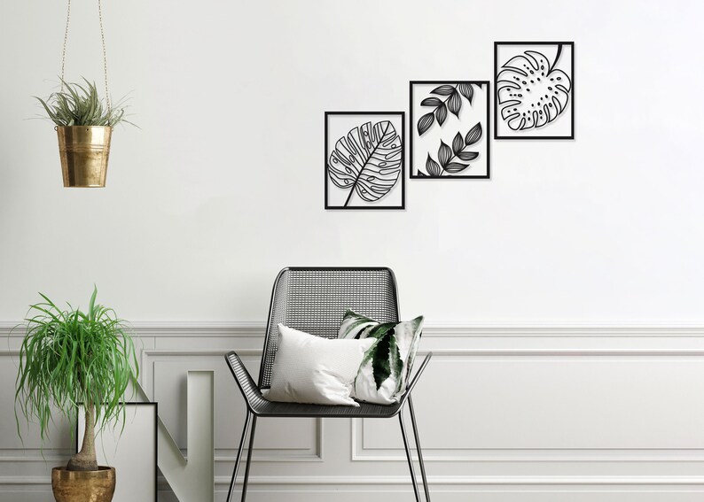 Metal Flower Wall Art Flower Petals Metal Wall Decor Leaf 3 Etsy