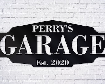 Metal Shop Sign, Personalized Metal Shop Sign, Aluminum garage sign, Garage Wall Decor, Large metal garage signs custom, Outdoor garage sign
