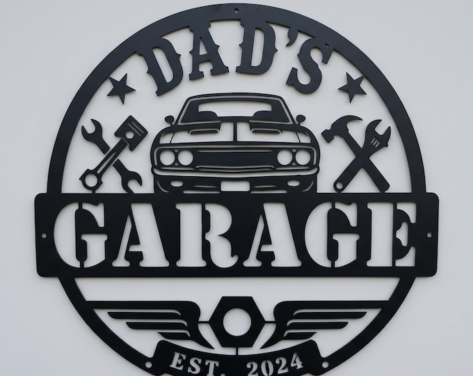 Dad’s Garage sign, First Father’s Day gift, Personalized garage sign