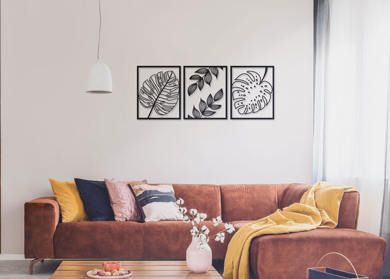 Metal Flower Wall Art Flower Petals Metal Wall Decor Leaf 3 Etsy