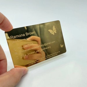 Gold metal business card