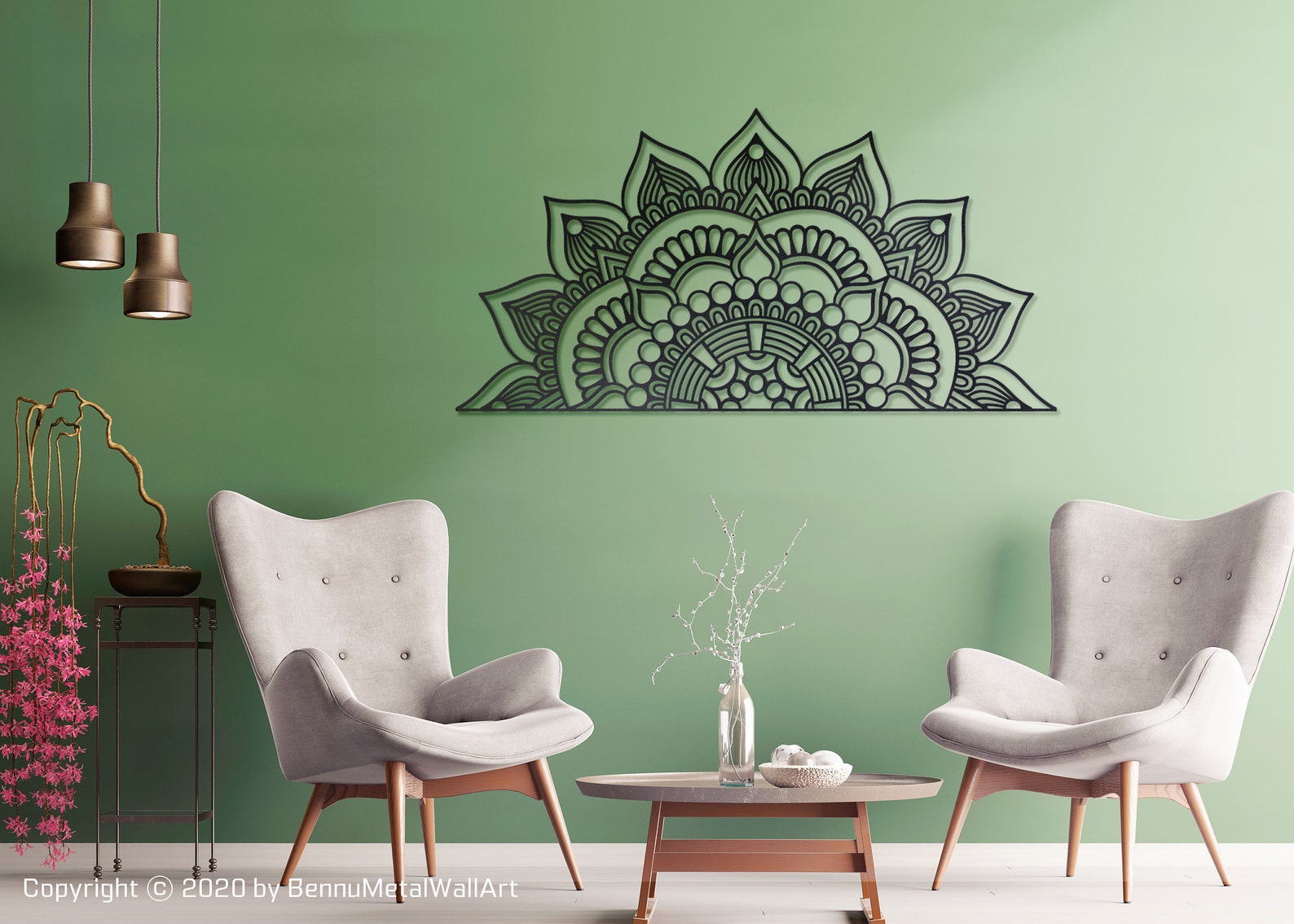 Mandala Large Metal Wall Artmandala Wall Decor XL Metal | Etsy