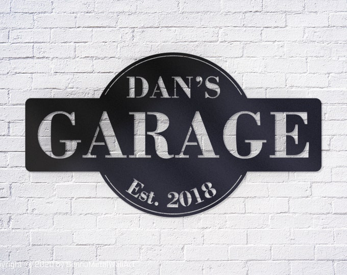 Customizable Metal Garage Sign, Show Your Passion and Pride, Metal Garage Sign, Personalized Metal Garage Sign