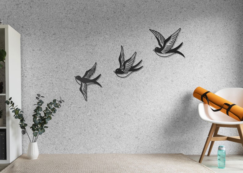 Traditional Swallow Metal Traditional Swallow Wall Art Metal Etsy