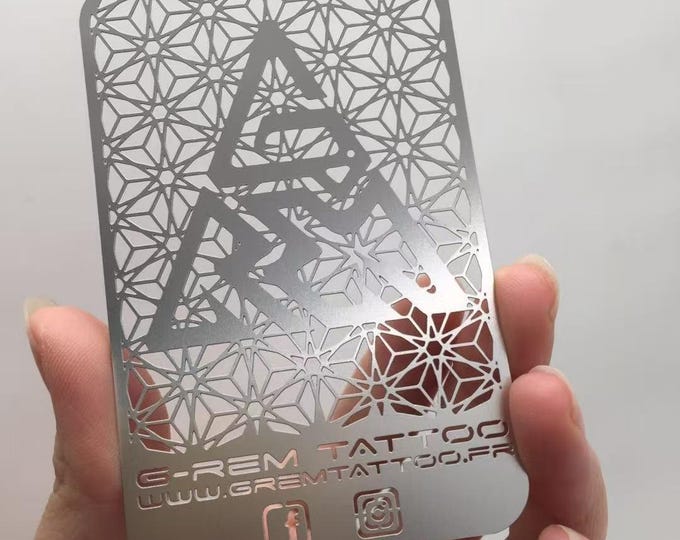 Custom Stainless Steel Metal Business Card – Laser Cut & Engraved
