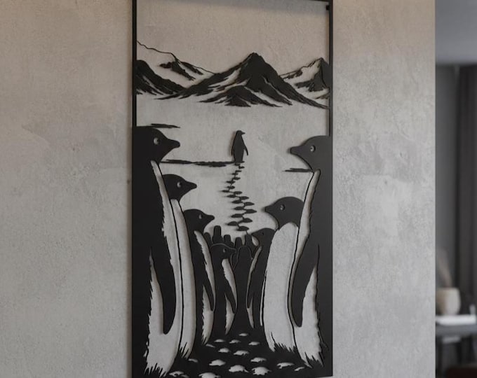Nihilips penguin – Metal wall art, Modern Home Decor, But WAY!