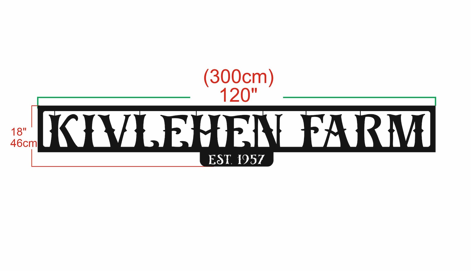 Custom Metal Farm Sign: Large Ranch Entrance, Personalized Outdoor ...