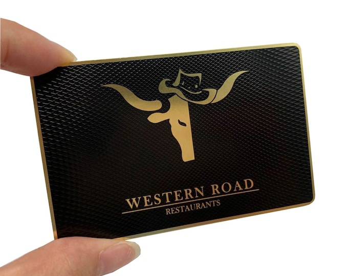 gold metal business cards, shiny gold metal business cards, textured business cards, Stainless Steel Metal Business Card