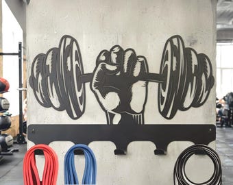 Heavy Duty Steel Gym Organizer | Jump Rope, Resistance Band Holder