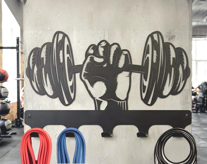 Heavy Duty Steel Gym Organizer | Jump Rope, Resistance Band Holder