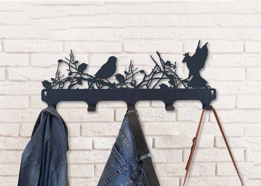 Wallmounted Coat Organizer, Tree Branch Coat Rack, Entryway Hook Rail