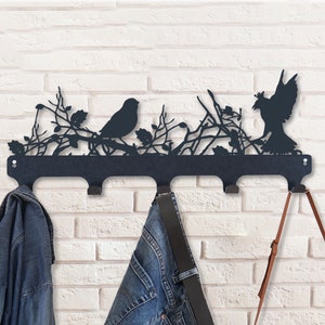 Metal Wall Mounted coat rack, Coat hanger, Flower Hook Rack, Floral Coat Hanger, Coat Rack with Storage, Clothes Rails and Coat Stands