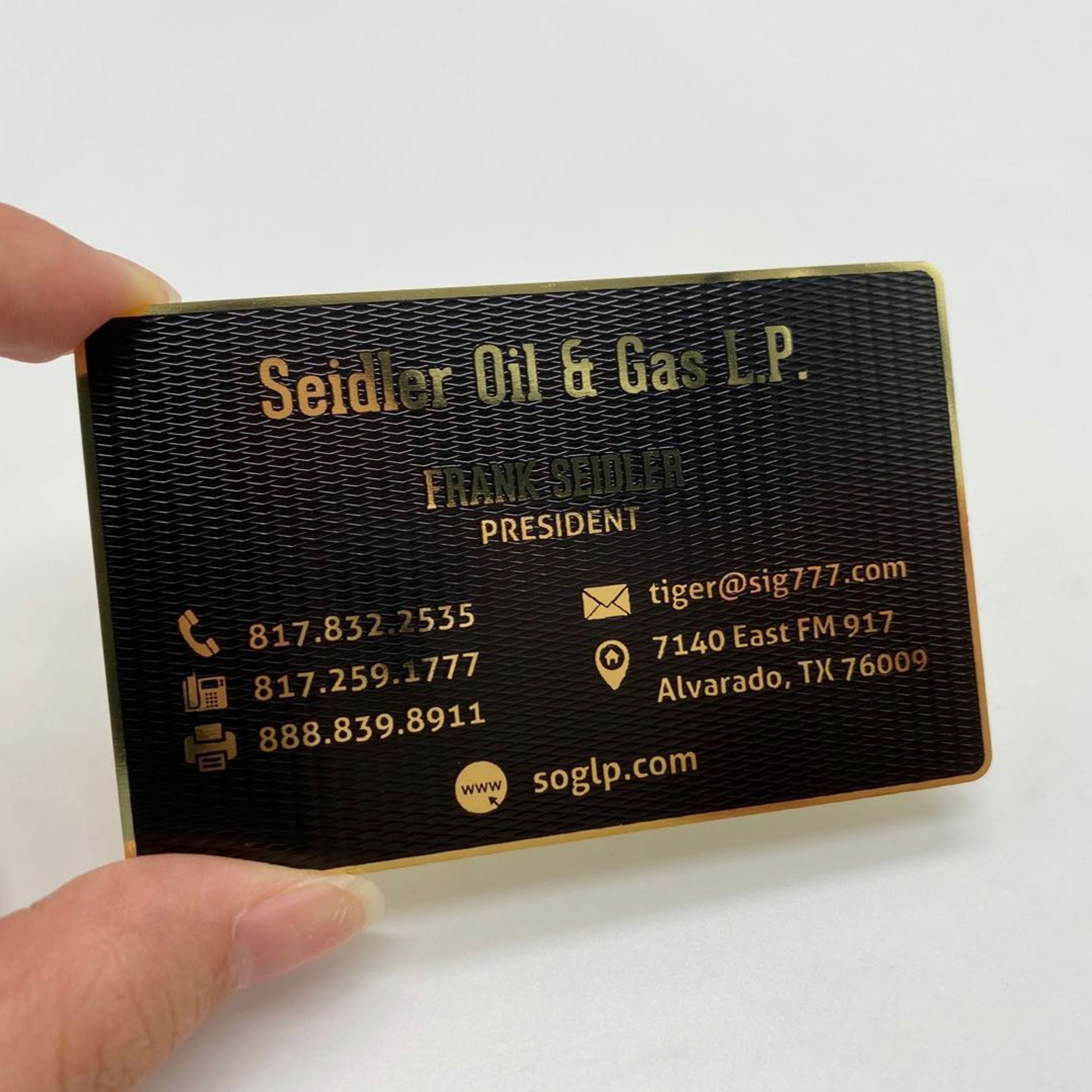 Black Custom Metal Business Cards, Gold Metal Business Cards