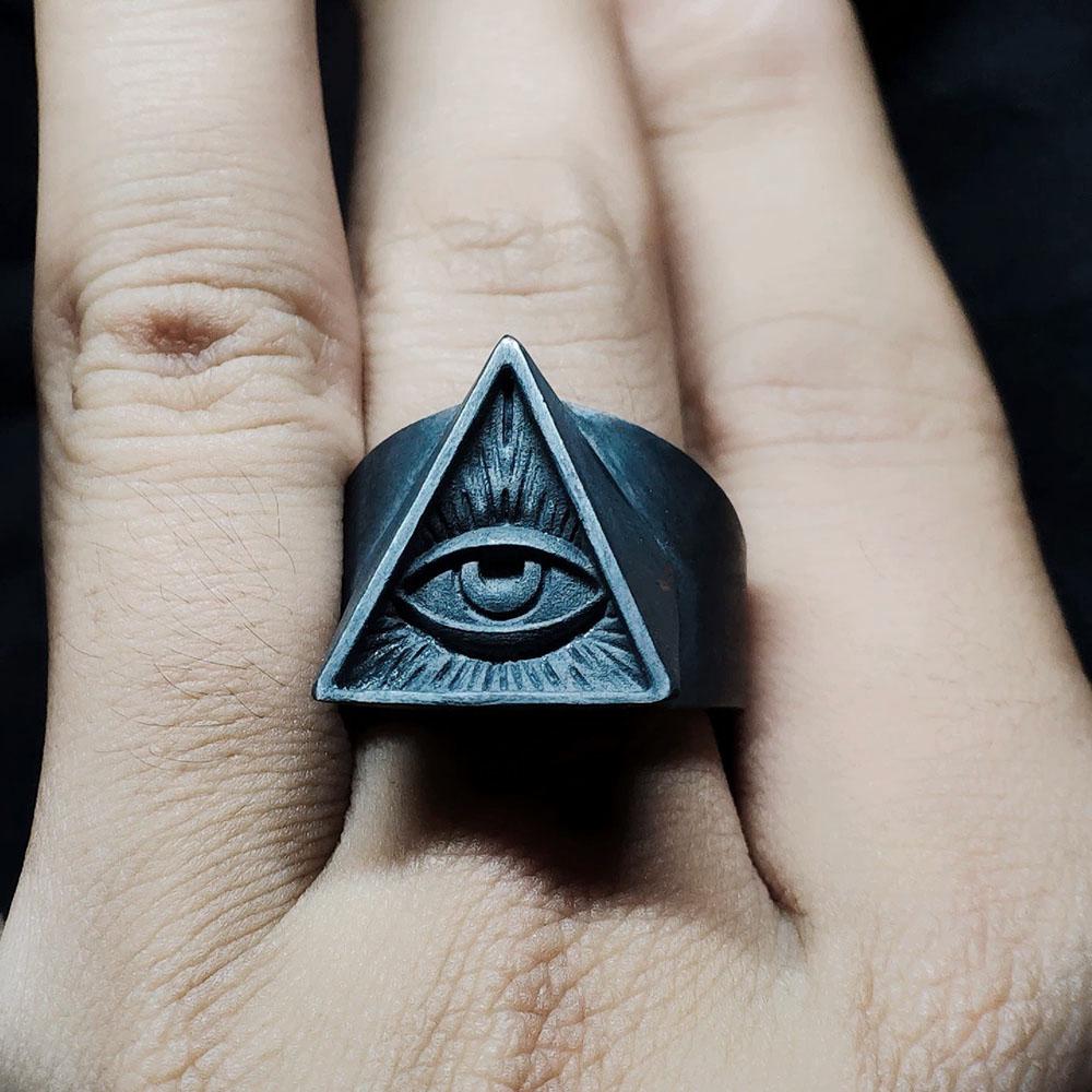 Seeing Eye Rings Sterling Silver All Seeing Eye Ring — Masonic Occult Symbol - Etsy