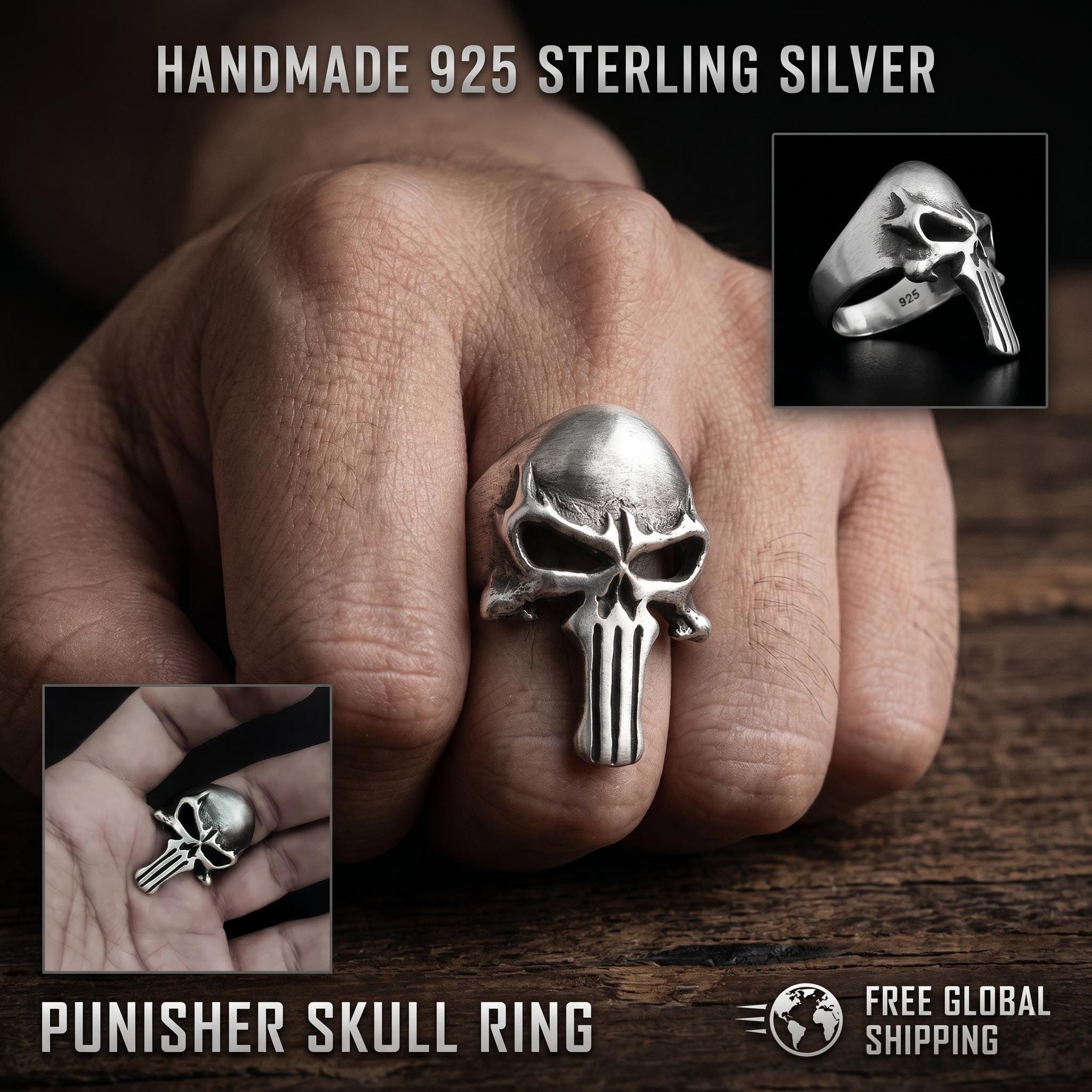 Punisher Ring - Etsy Israel