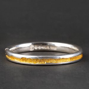 Handmade Sterling Silver Bracelet: Dawn Gold-Plated Sunrise Jewelry