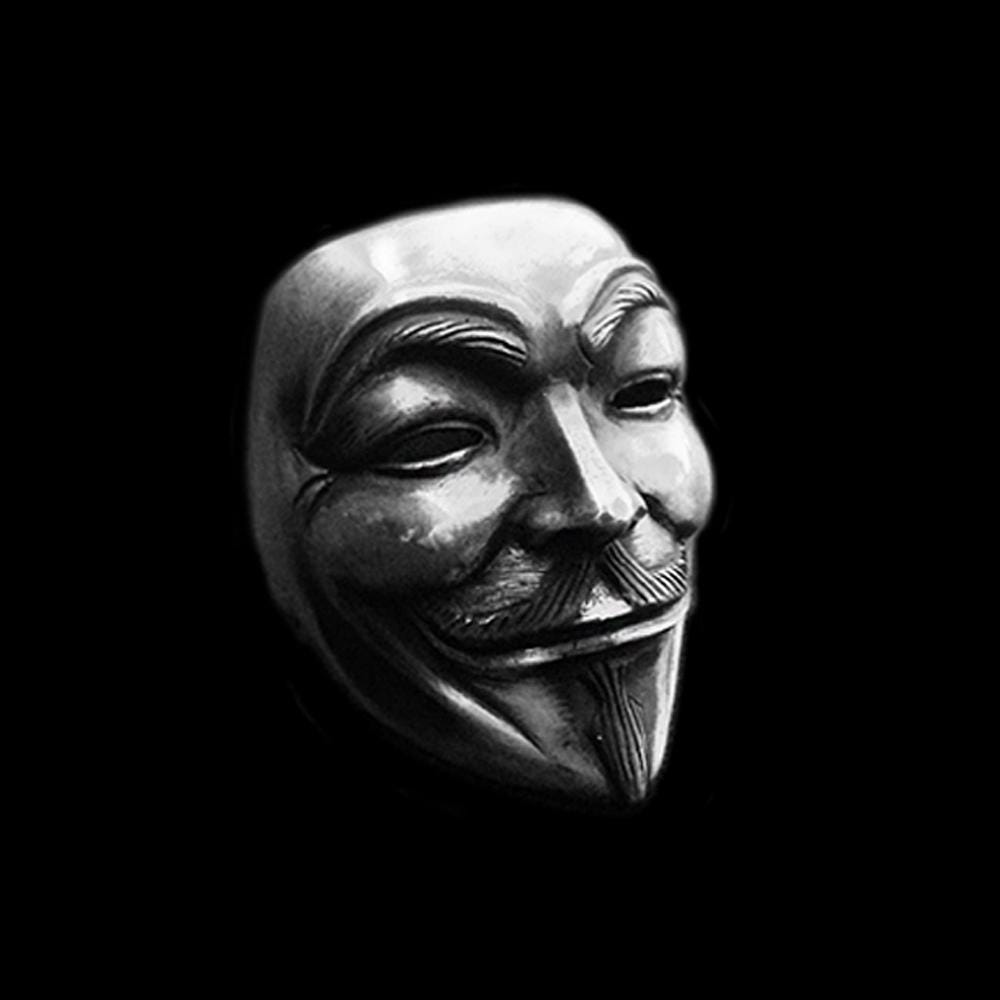 V for Vendetta Mask Ring 925 Silver V for Vendetta mens ring - Handcrafted V for Vendetta Mask Ring for Men - Custom Sizes Available