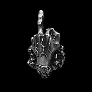 Middle Finger Power Ring - 925 Sterling Silver Men&#39;s Jewelry, Solid Cast 3D Geometric Design, Bold Statement Ring (Hypoallergenic)