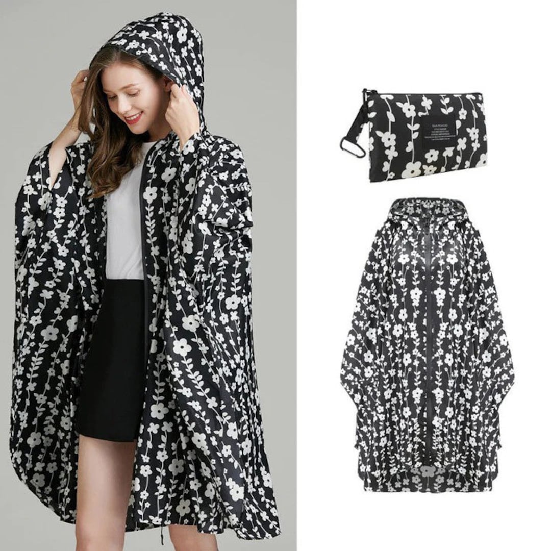 Women's Foldable Rain Jacket, Sleeveless Raincoat, Packs Down Small