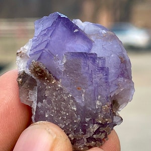 Natural Purple Fluorite Cluster Specimen , minerals , mineral specimens , crystals 30 Grams