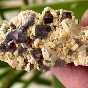 185 CTS Natural Purple Fluorite Specimen , Mineral Specimens , Crystals