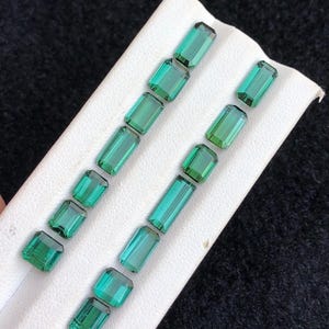 15 Carat Natural Bluish Green Tourmaline Loose Gems Lot , Faceted Tourmaline , Tourmaline Crystal , Gems , Gemstones