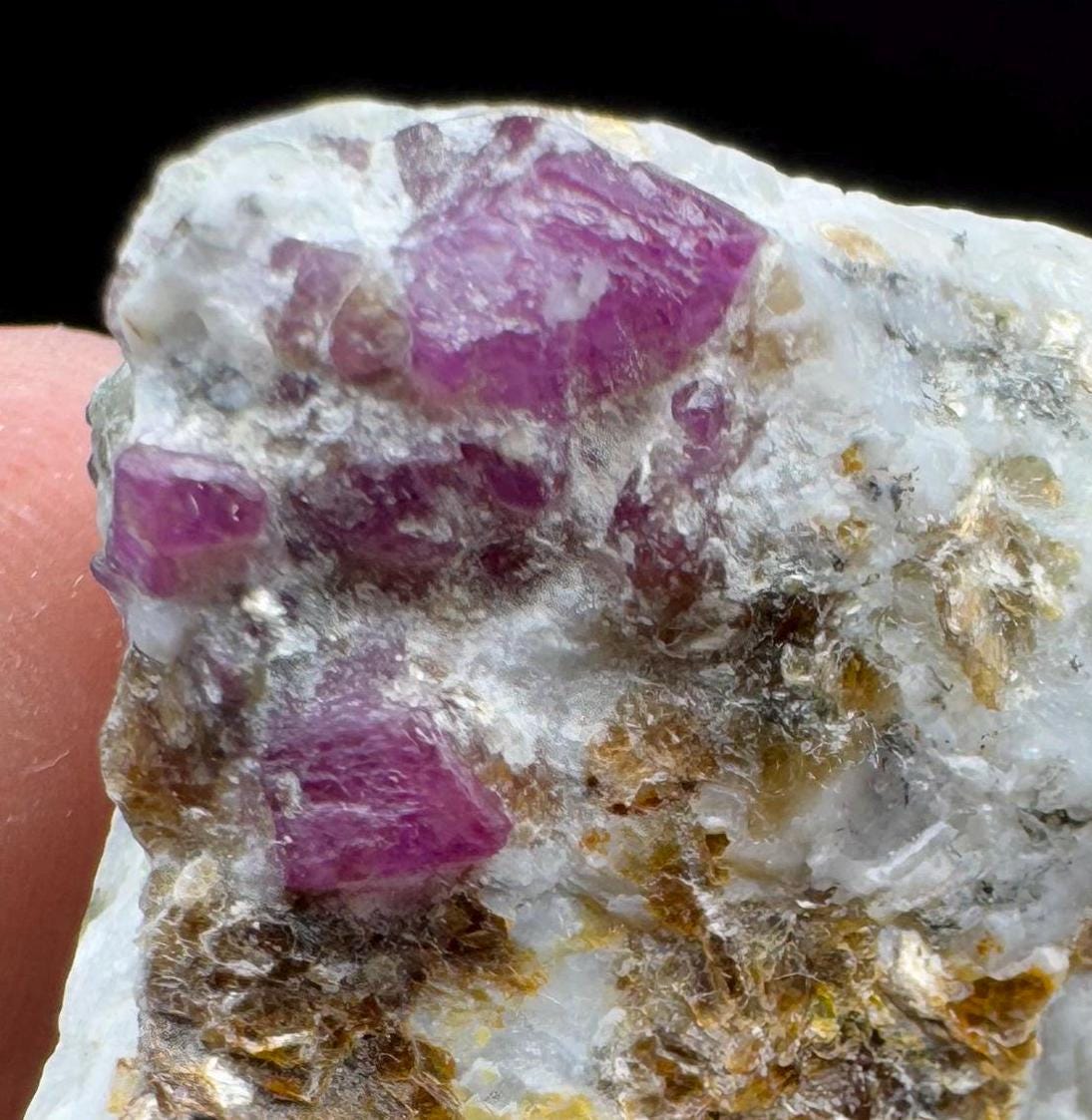 26 G Natural Pink Ruby Crystal on Matrix, Mineral Specimen