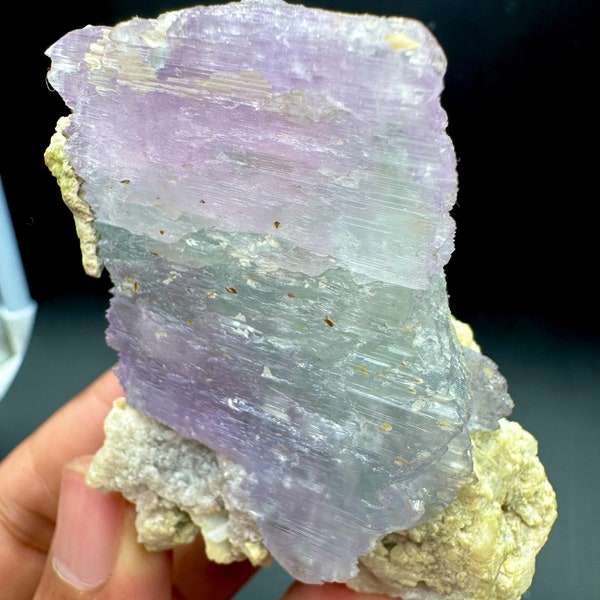 174 Gram Natural Purple Kunzite Crystal On Matrix  , Crystals , Purple Kunzite Crystal, minerals , mineral specimens , gems , gemstones