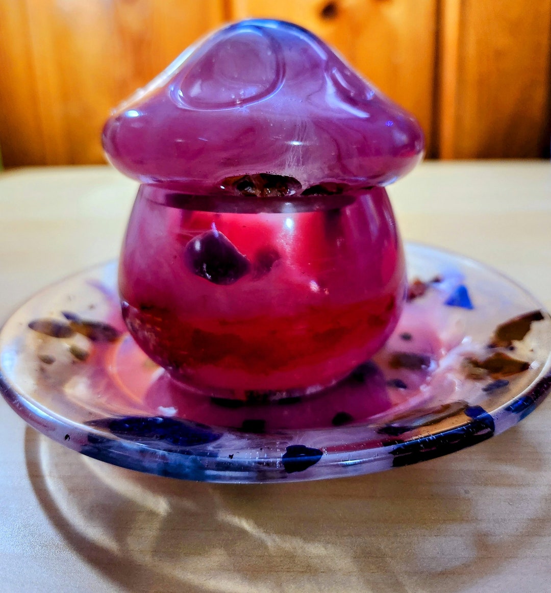 Mushroom Jar and Plate Set Etsy