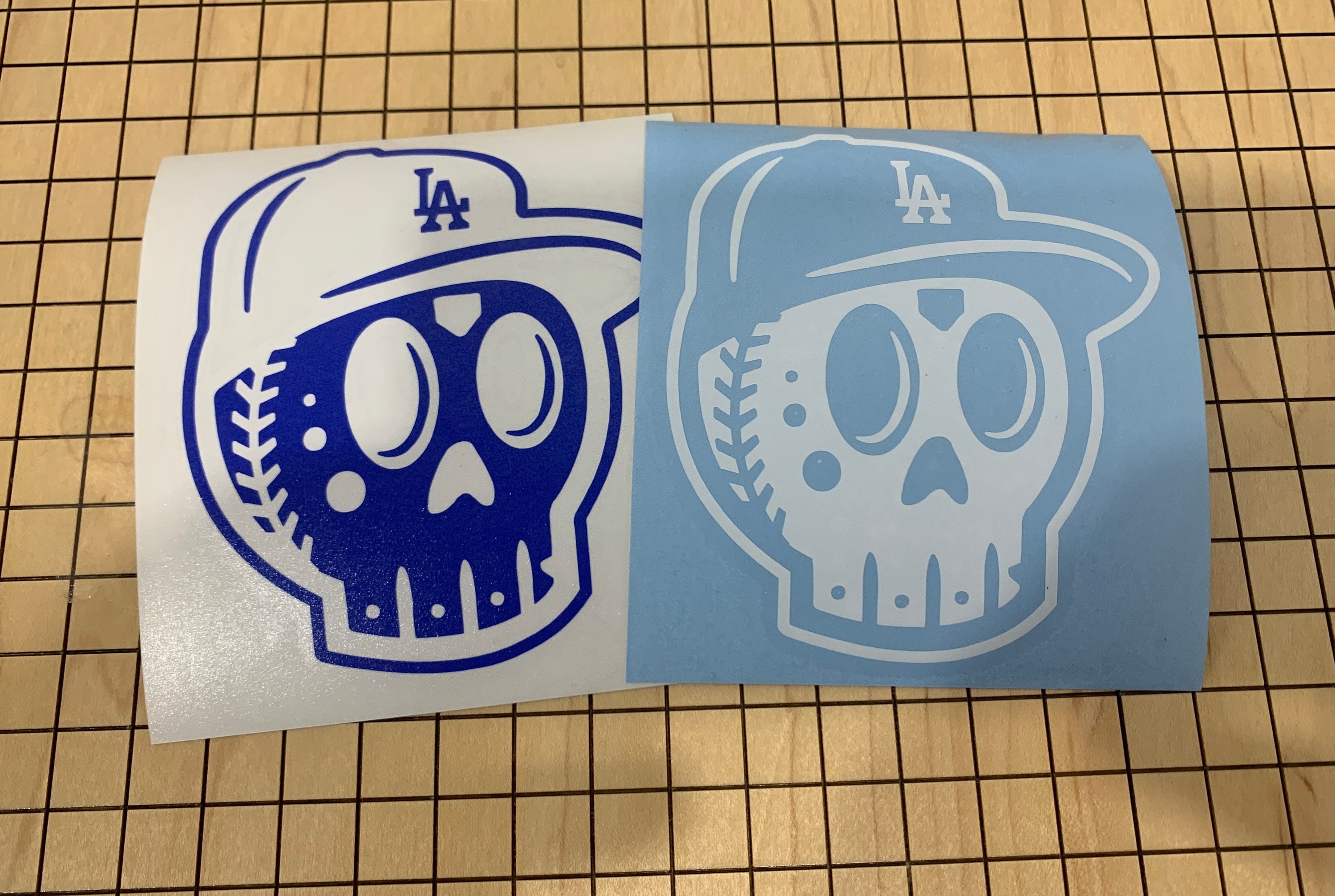 Los Angeles Dodgers Sugar Skull Vinyl Decal 