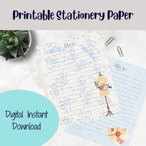 Victorian, Regency Era, Writing, Stationery Digital Paper
