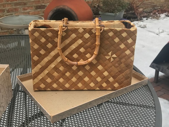 Vintage Hawaiian Lauhala Purse