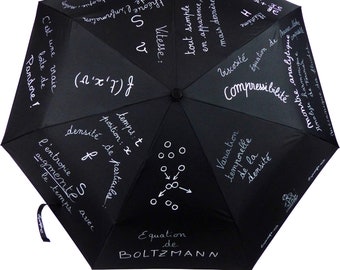 Omega-Regenschirm „Boltzmanns Gleichung“ schwarz-weiß.