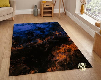 Alcohol Ink Art Rug - Etsy