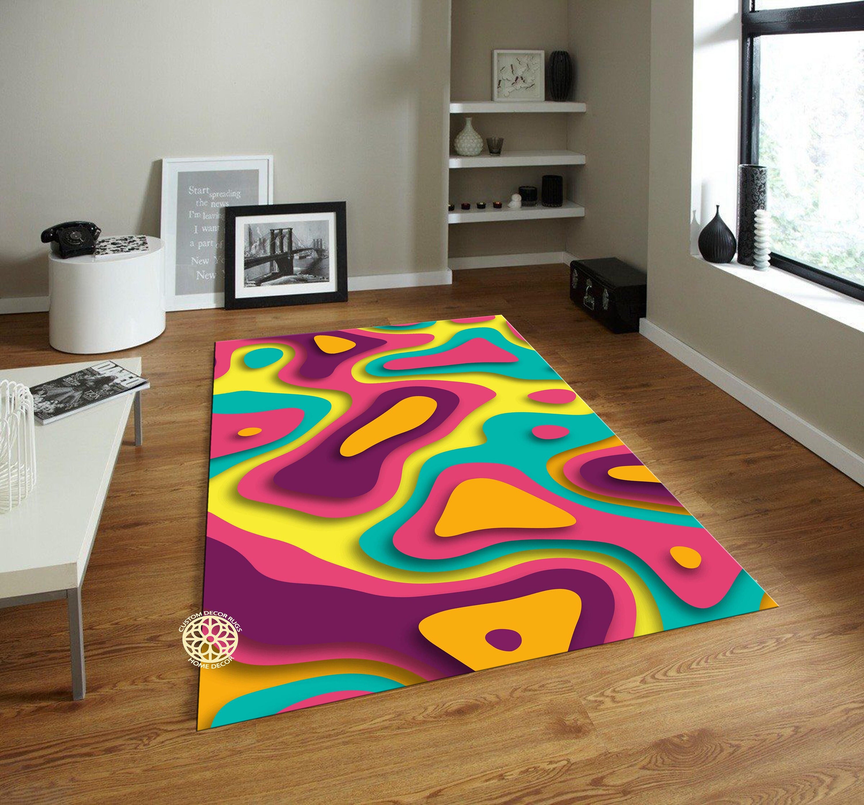 Optical Illusion Rug 3d Stereo Checkered Vortex Optical Illusions Rug