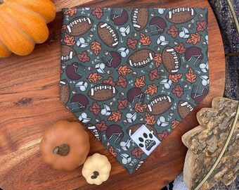 Game Day | Cat/Dog Snap On Reversible Pet Bandana | Sports | Football | Fall | Seasonal | Pet Clothes | College Football | Sports Team