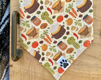 Bowl of Warmth | Cat/Dog Snap On Reversible Pet Bandana | Food and Drink | Comfort Food | Comfort Meal | Soup | Coziness | Homemade Meal