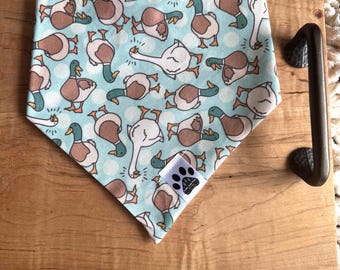 Ducking Around | Cat/Dog Snap On Reversible Pet Bandana | Ducks | Animals | Birds | Waterfowl | Ponds | Lake Life | Aquatic | Swimming