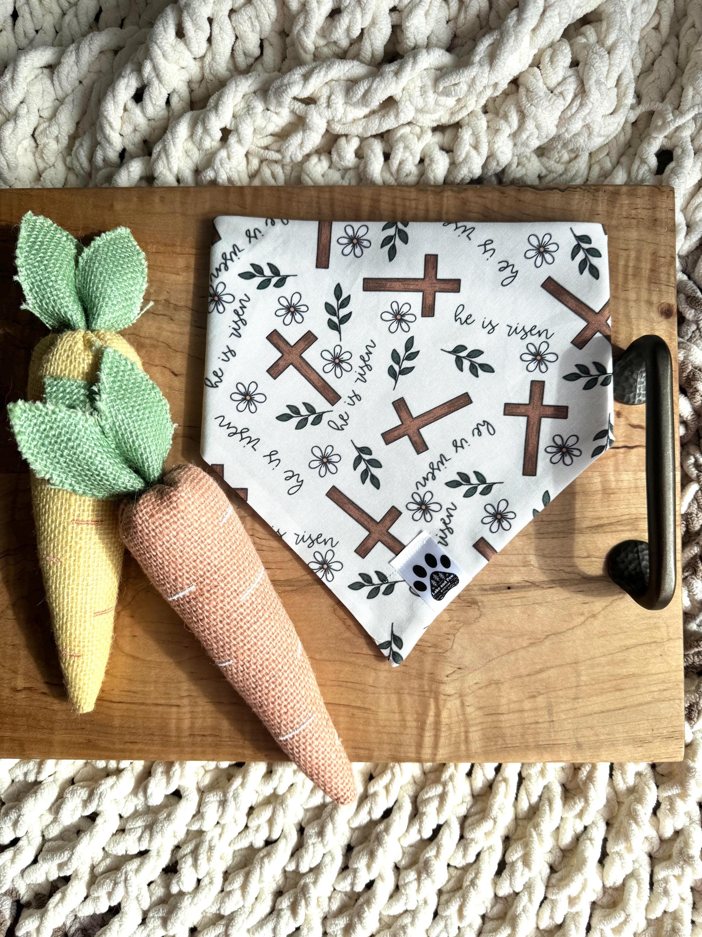 White Cross Bandana - Etsy