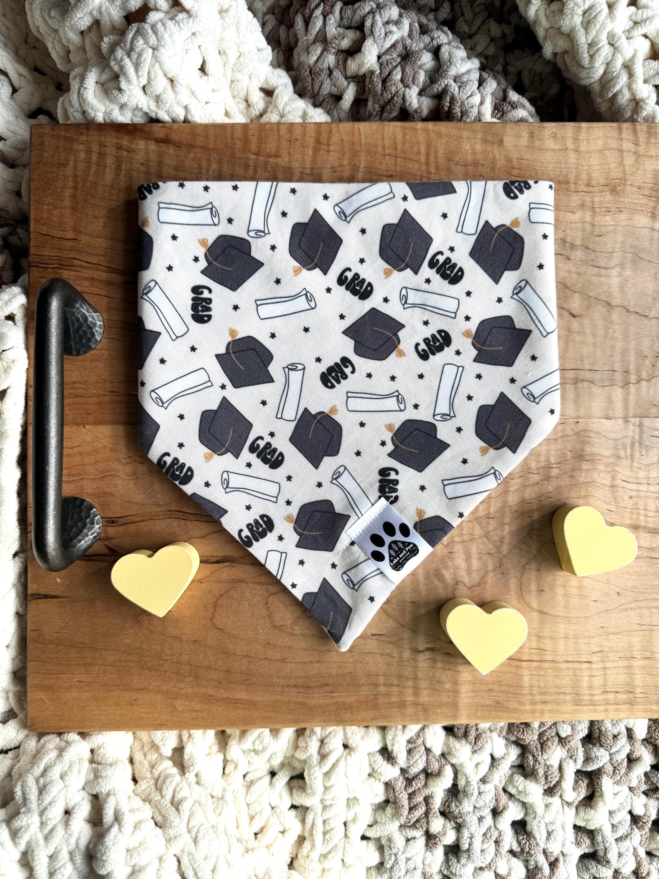 Grad Party | Cat/dog Snap on Reversible Pet Bandana | Graduation ...