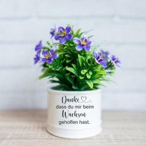 Muttertagsgeschenk I Geburtstagsgeschenk Mama I Geschenk Erzieherin I Abschiedsgeschenk Erzieherin I Aufkleber für Blumentopf I Danke...