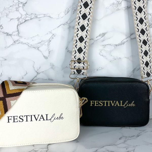 Umhängetasche FESTIVALLIEBE I Taschengurt in verschiedenen Farben I  Festival Outfit I Bauchtasche I Crossbody bag mit Wechselgurt